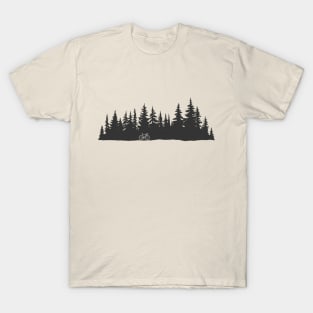 Cycling Pine Tree Forest T-Shirt